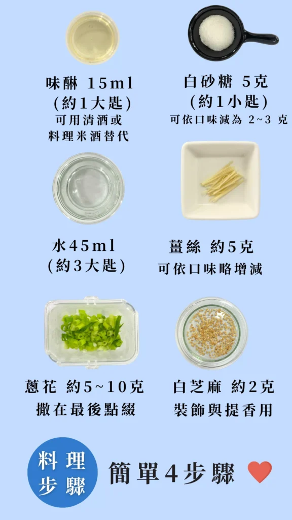 暖穀牛肉飯 調味料 比例 食譜教學 圖卡