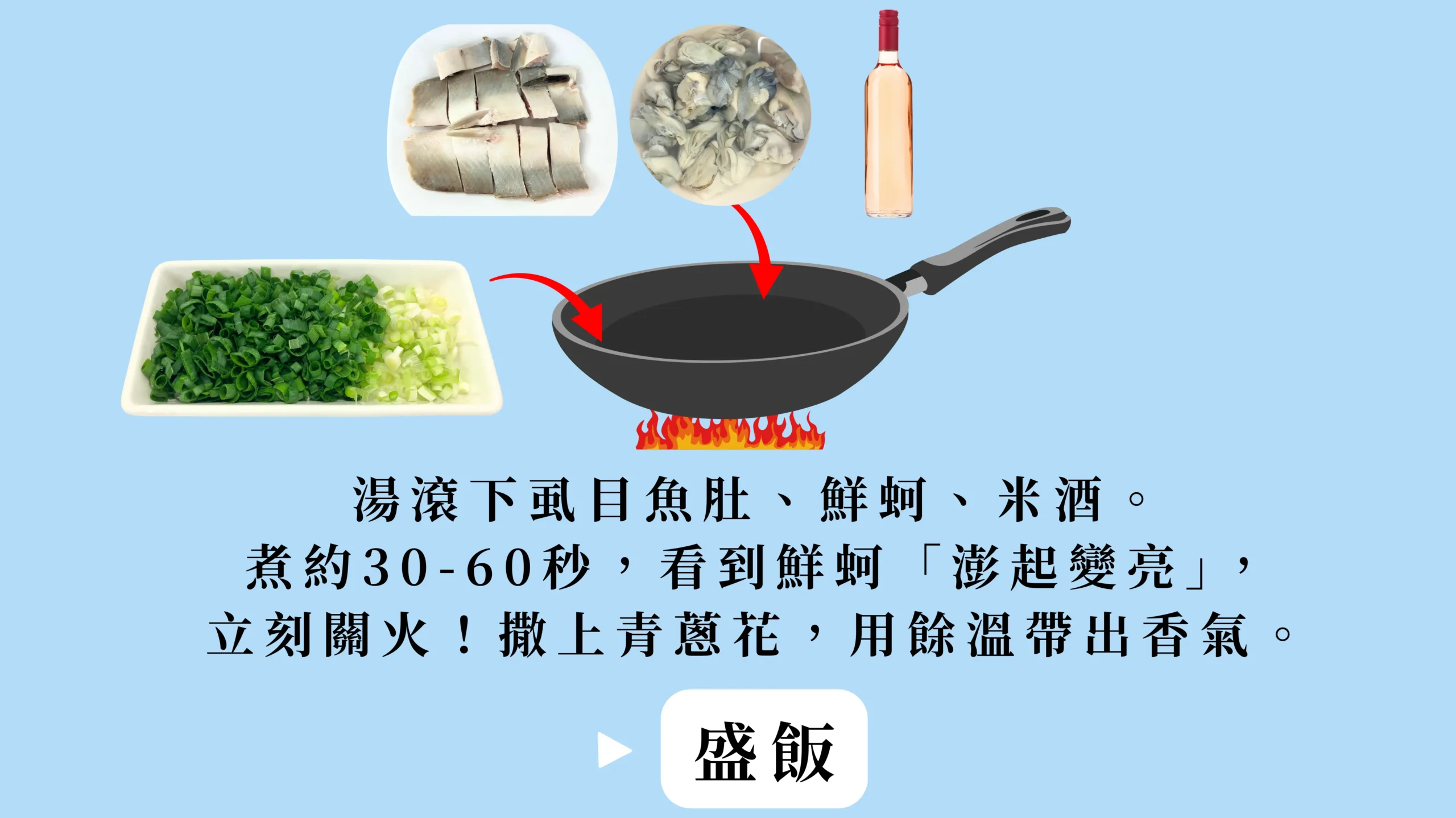 糙香三鮮湯飯完成盛盤圖